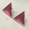 Triangle Earrings Pink