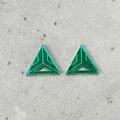 Triangle Earrings Green