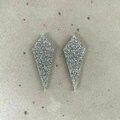 Arrow Earrings Silver glitter