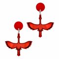 YO ZEN Crane Sphere Earrings Red Mirror