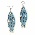 Crazy Granny Designs Norppa The Ringed Seal Earrings Blue