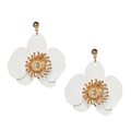 Upcycle with Jing Butterfly Orchid Stud Earrings, S White