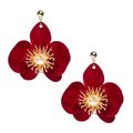 Upcycle with Jing Butterfly Orchid Stud Earrings, S Red