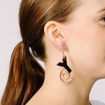 YO ZEN Minä -earrings, mosaic/black