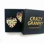 Crazy Granny Designs Grumpy Leopard Studs