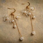 Upcycle with Jing Clear Triple-Flower Drop Earrings
