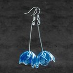 Upcycle with Jing Clear & Blue Double Flowers Drop Earrings