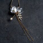 Upcycle with Jing Jasmine Triple-Flower Drop Necklace
