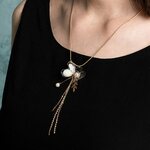 Upcycle with Jing Jasmine Triple-Flower Drop Necklace