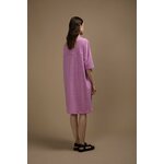 R/H Studio Mickey Long Square Dress, Violet Linen Jersey