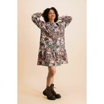 Kaiko Women Ruffle Sweater Dress, Blooming Forest