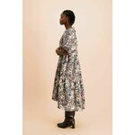 Kaiko Women Tiered Midi Dress, Blooming Forest