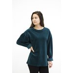 MORICO Velour Sweater, Ocean Green