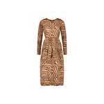 Kaiko Clothing Midi Belted Dress Ls, Zebra Oak