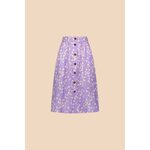 Kaiko Clothing Button Skirt, Lavender Garden