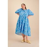 Kaiko Clothing Tiered Midi Dress, Vanilla Garden