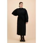 Kaiko Clothing Belted Sweatshirt Dress, Black