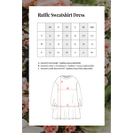 Kaiko Clothing Ruffle Sweatshirt Dress, Night Meadow
