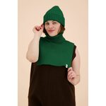 Kaiko Clothing Rib Merino Neck Warmer, Bright Green