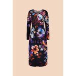 Kaiko Clothing Belted Midi Dress, Black Anemone