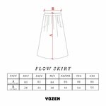 YO ZEN Flow Skirt, Cranes Terrakotta