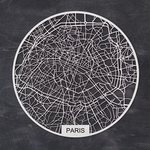 Papurino Pariisi Kaupunkikartta 59 x 59 cm