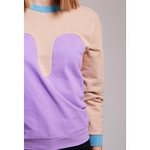 R/H Studio Magic Sweater, Latte / Lila / Shiny Blue