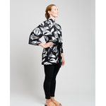 Nouki Pinea Knit Kimono, Black/White