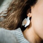 Upcycle with Jing Butterfly Orchid Stud Earrings