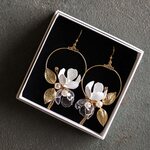 Upcycle with Jing Floral Moon Earrings