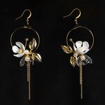 Upcycle with Jing Floral Moon Earrings