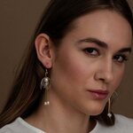 Upcycle with Jing Clear Lily Double-Drop Earrings