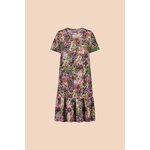 Kaiko Clothing Ruffle T-shirt Dress, Blooming Forest Bright