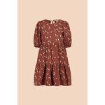 Kaiko Clothing Tiered Mini Dress, Mahogany Wind