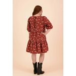 Kaiko Clothing Tiered Mini Dress, Mahogany Wind