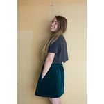 MORICO Rock Velour Skirt, Ocean Green