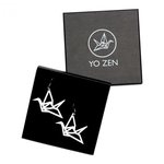 YO ZEN Origami Swan miniearrings, Amber Millimeter