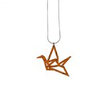 YO ZEN Origami Swan mini pendant, Amber millimeter