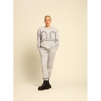 R/H Studio Mickey Ruffle Sweater, Grey Melange