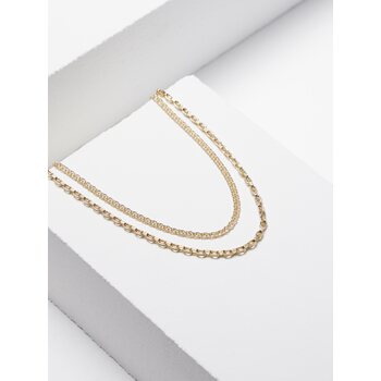 UHANA Everyday Chain Necklace Set, Gold