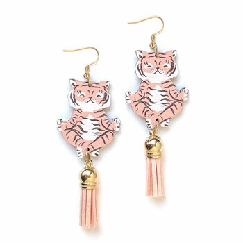 Crazy Granny Designs Zen Tiger Earrings