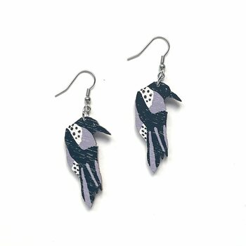 Crazy Granny Designs Crow - SMALL SIZE - Earrings