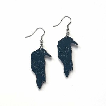 Crazy Granny Designs Raven - SMALL SIZE - Earrings