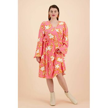 Kaiko Clothing Wrap Mini Dress, Candy Floral