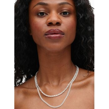 UHANA Everyday Chain Necklace Set, Silver