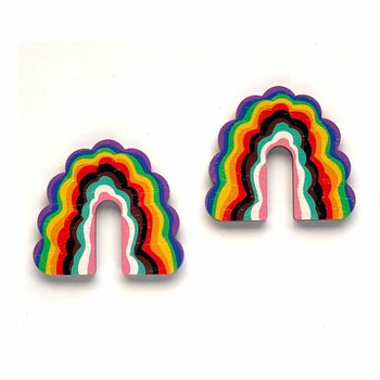 Crazy Granny Designs Rainbow Stud Earrings