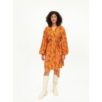 UHANA Adore Dress, Pearl Leopard Orange
