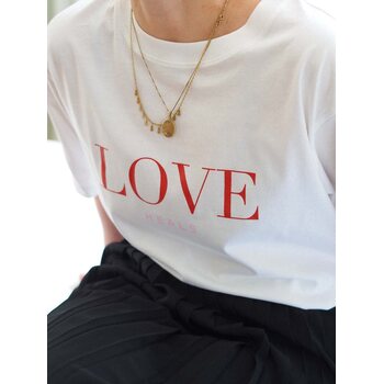 UHANA Love Heals Oversize T-shirt, White