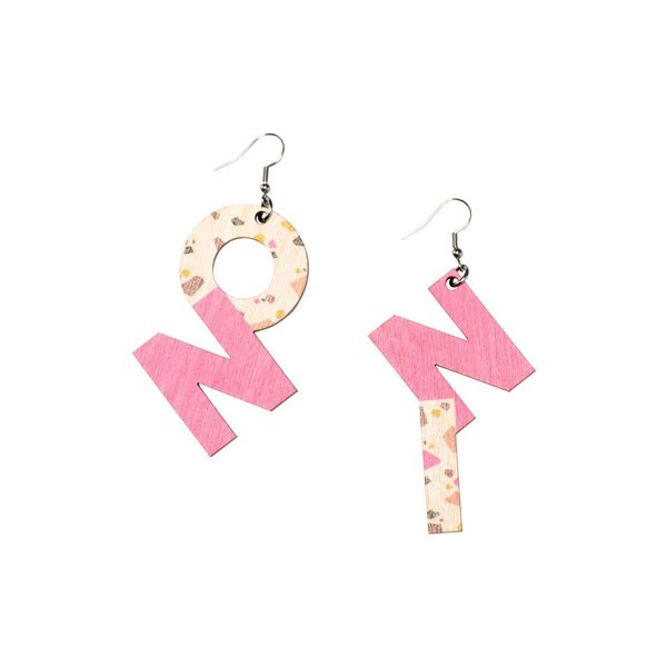 YO ZEN Onni -earrings, mosaic/pink