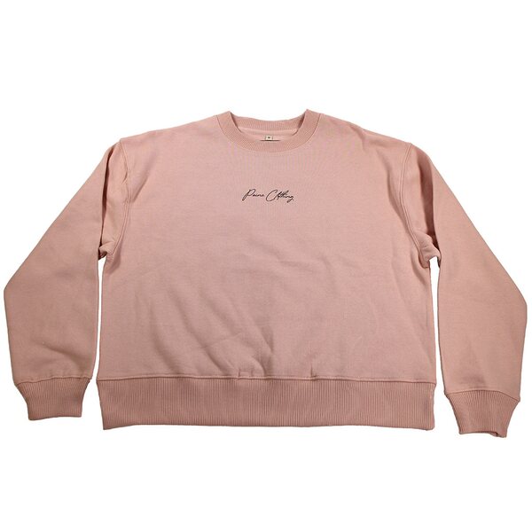 Paine Clothing Signature Dropped Shoulder College, Misty Pink